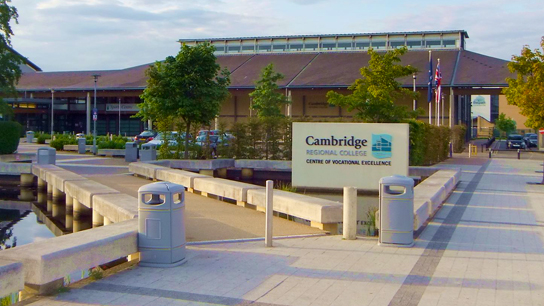 Cambridge Regional College in Cambridge, where will be giving more talks in 2016