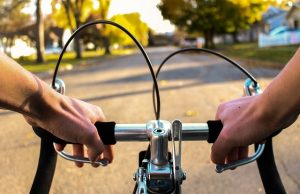 Exercising on a bike